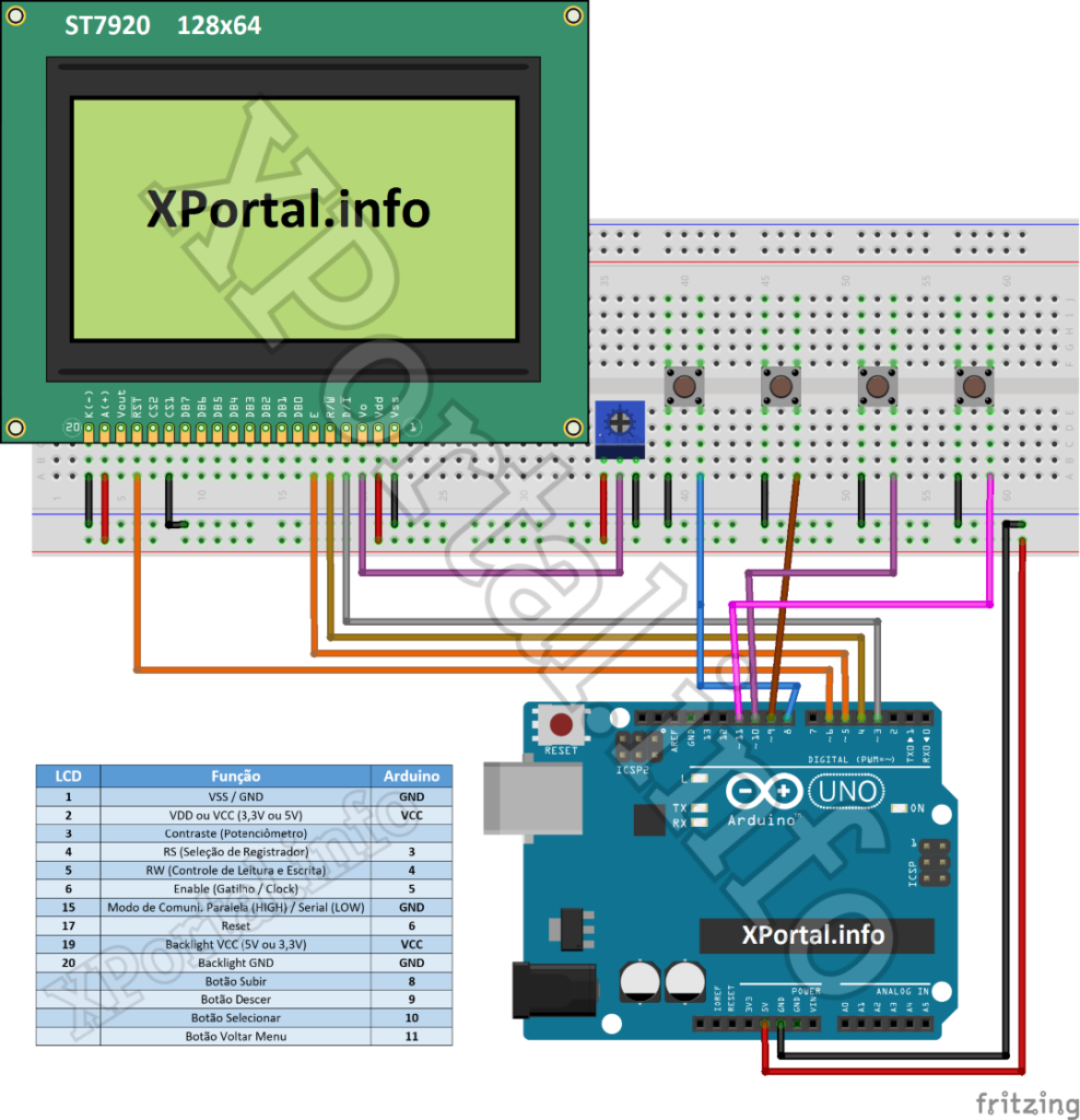 Fritzing-Menu-LCD-988x1024 Menu com telas LCD ST7920 - Arduino