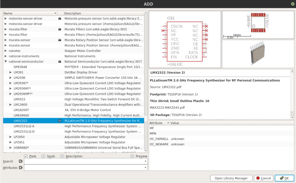 Eagle-Esquemático-Componentes Eagle Software