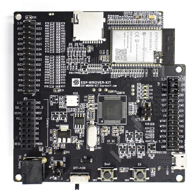 esp-wrover-kit-v4.1-front ESP32 e suas versões