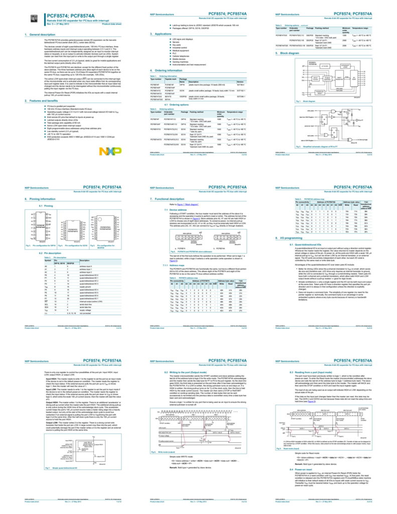 PCF8574_PDF_NXP-791x1024 PCF8574 / PCF8574A - NXP - Datasheet
